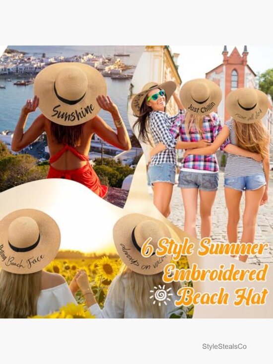 12 Pack Floppy Straw Sun Hat, Foldable Wide Brim with Adjustable Drawstring main image 5